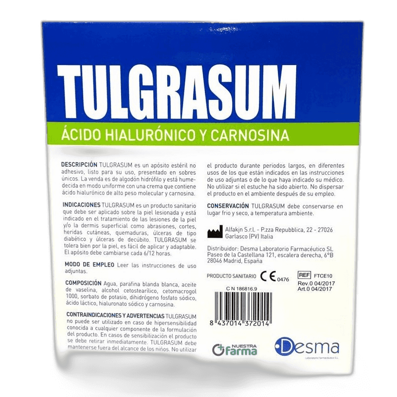 Imagen de TULGRASUM 10X10 10 APOSITOS ESTERILES