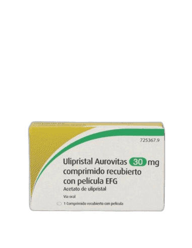 Imagen de ULIPRISTAL AUROVITAS EFG 30 mg 1 COMPRIMIDO RECUBIERTO