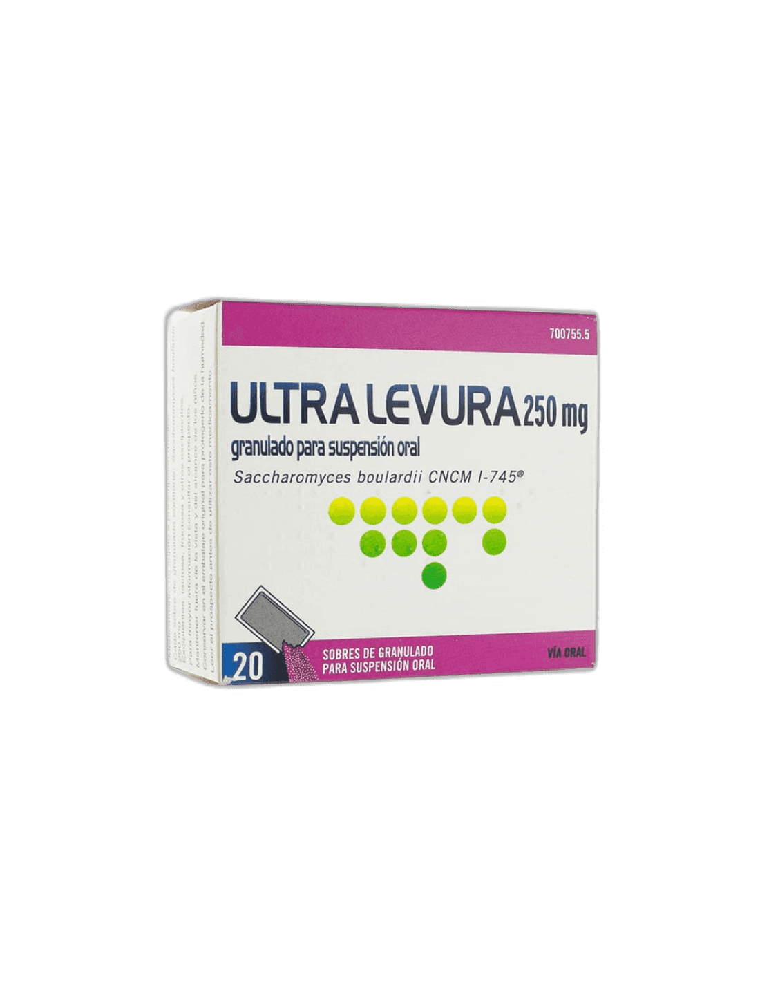 Imagen de ULTRA-LEVURA 250 mg 20 SOBRES POLVO PARA SUSPENSION ORAL