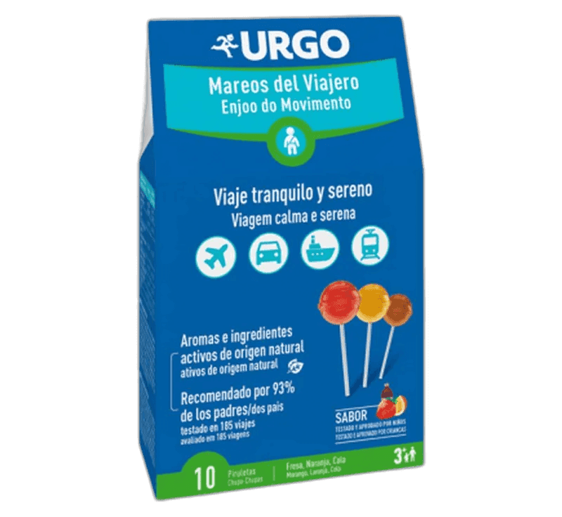 Imagen de URGO MAREOS DEL VIAJERO 10 PIRULETAS