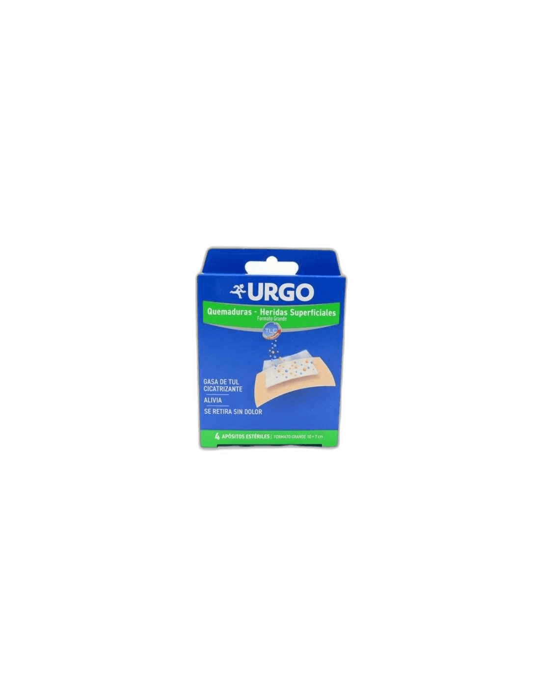 Imagen de URGO QUEMADURAS HERIDAS SUPERFICIALES 7. 3 X 4. 5 CM 4 U GR