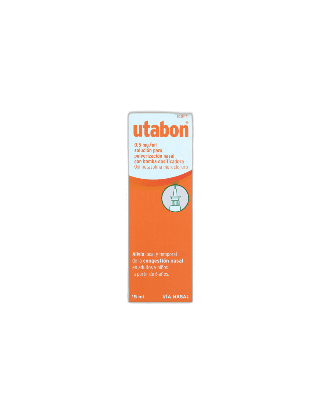 Imagen de UTABON 0,5 mg/ml SOLUCION PARA PULVERIZACION NASAL 1 FRASCO 15 ml (CON BOMBA DOSIFICADORA)