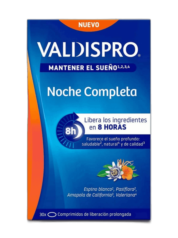 Imagen de VALDISPRO NOCHE COMPLETA 30 COMPRIMIDOS LIBERACION PROLONGA