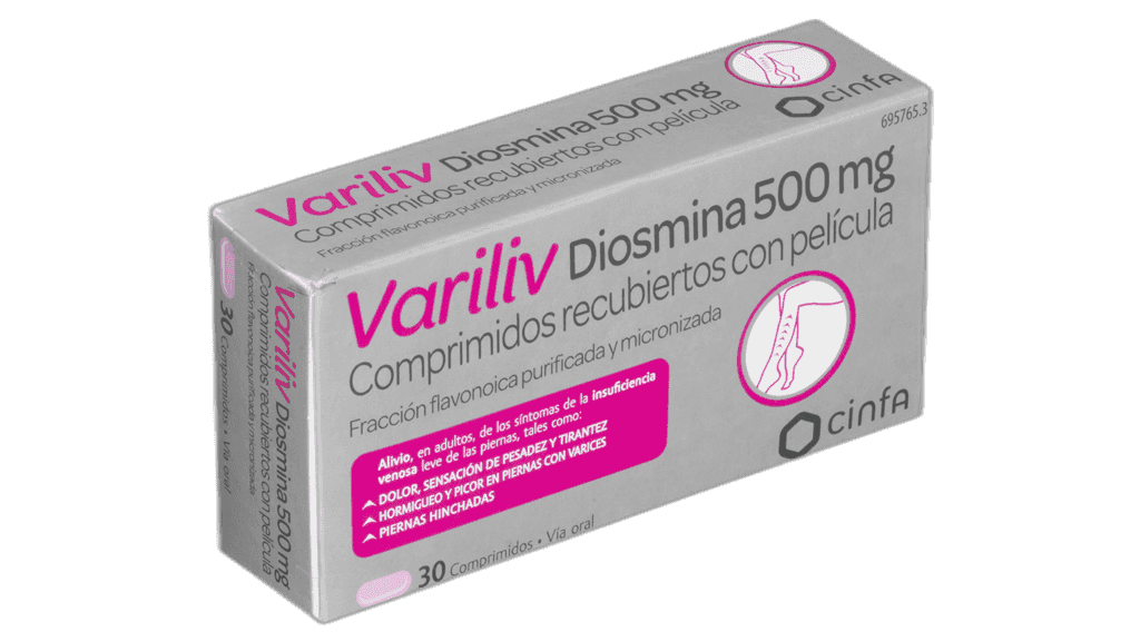 Imagen de VARILIV DIOSMINA 500 mg 60 COMPRIMIDOS RECUBIERTOS