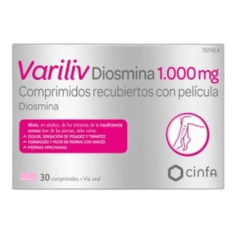 Imagen de VARILIV DIOSMINA FORTE 1000 mg 30 COMPRIMIDOS RECUBIERTOS