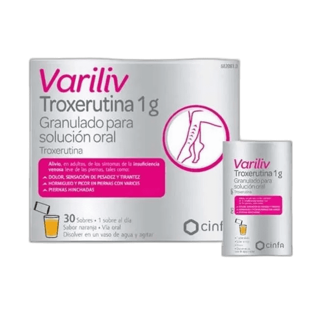 Imagen de VARILIV TROXERUTINA 1 g 30 SOBRES GRANULADO PARA SOLUCION ORAL