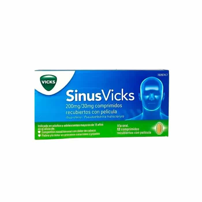 Imagen de Vicks Sinusvicks 200/30 Mg 12 Comprimidos