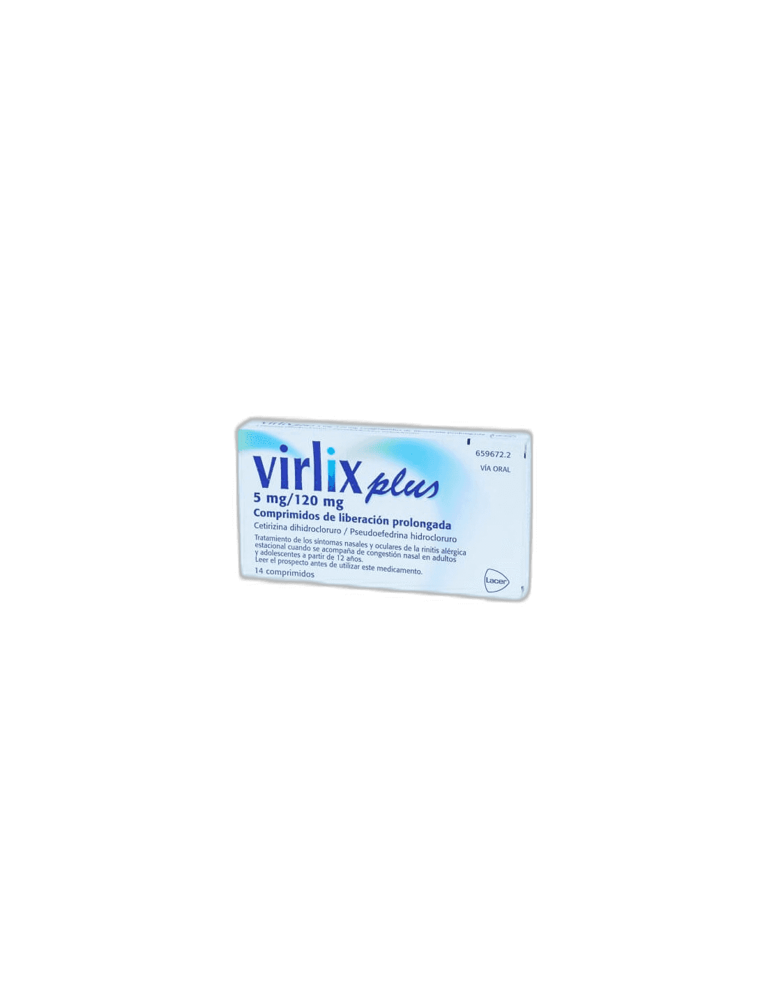 Imagen de VIRLIX PLUS 5 mg/120 mg 14 COMPRIMIDOS LIBERACION PROLONGADA