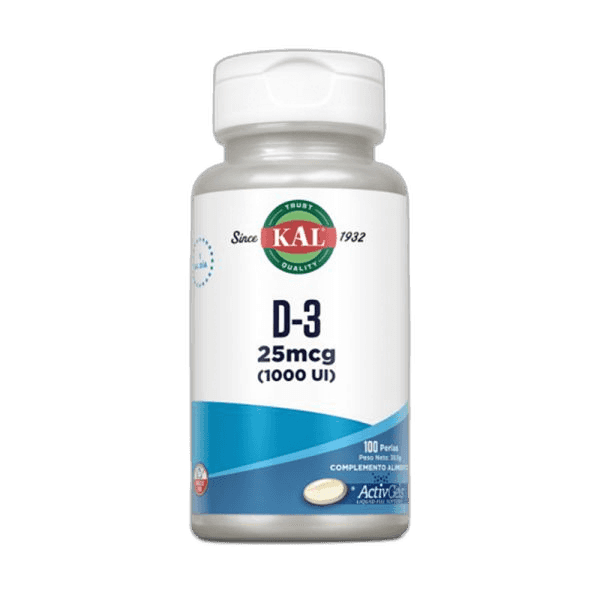 Imagen de VITAMINA D3 1000UI 100 PERLAS SOLARAY