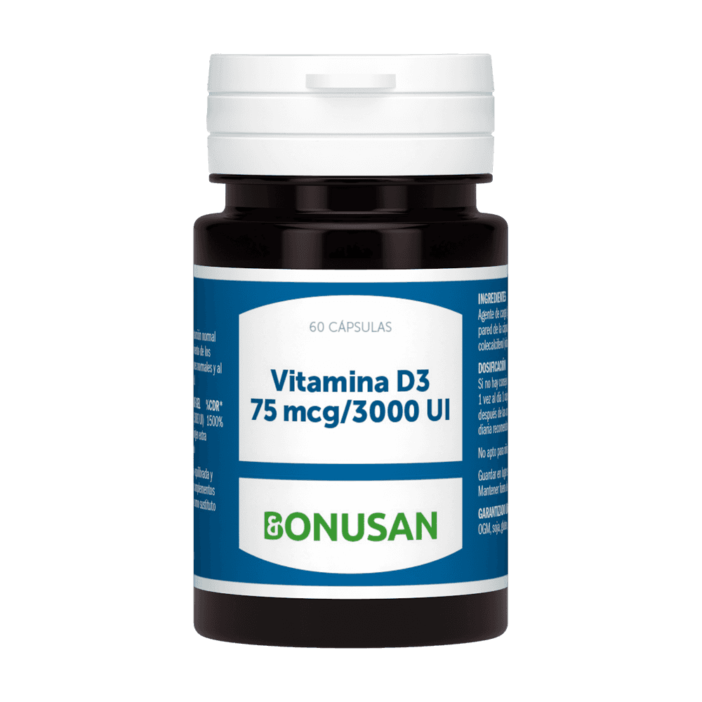 Imagen de VITAMINA D3 75/3000 UI 60 CAPSULAS BONUSAN