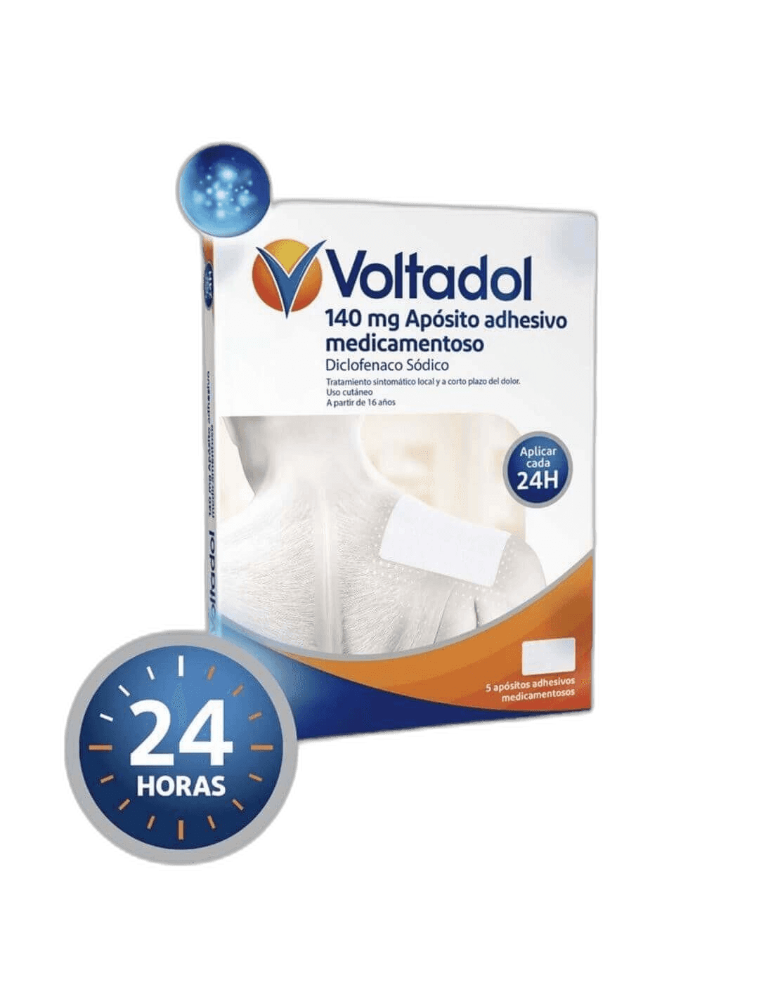 Imagen de VOLTADOL 140 mg 5 APOSITOS ADHESIVOS MEDICAMENTOSOS