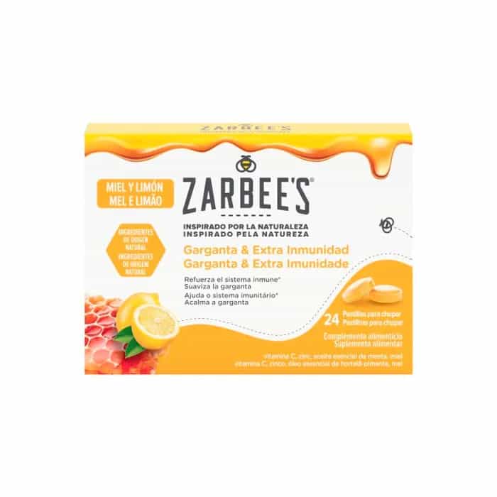 Imagen de Zarbee´s Garganta y Extra Inmunidad Miel y Limón 24 Pastillas Para Chupar