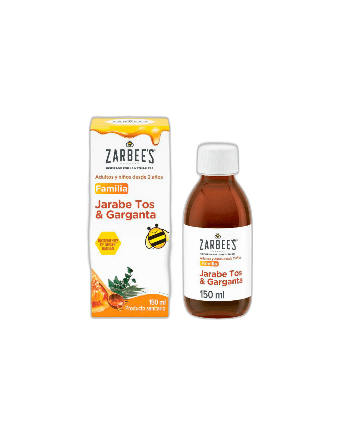 Imagen de ZARBEES JARABE FAMILIA TOS Y GARGANTA 1 FRASCO 150 ML