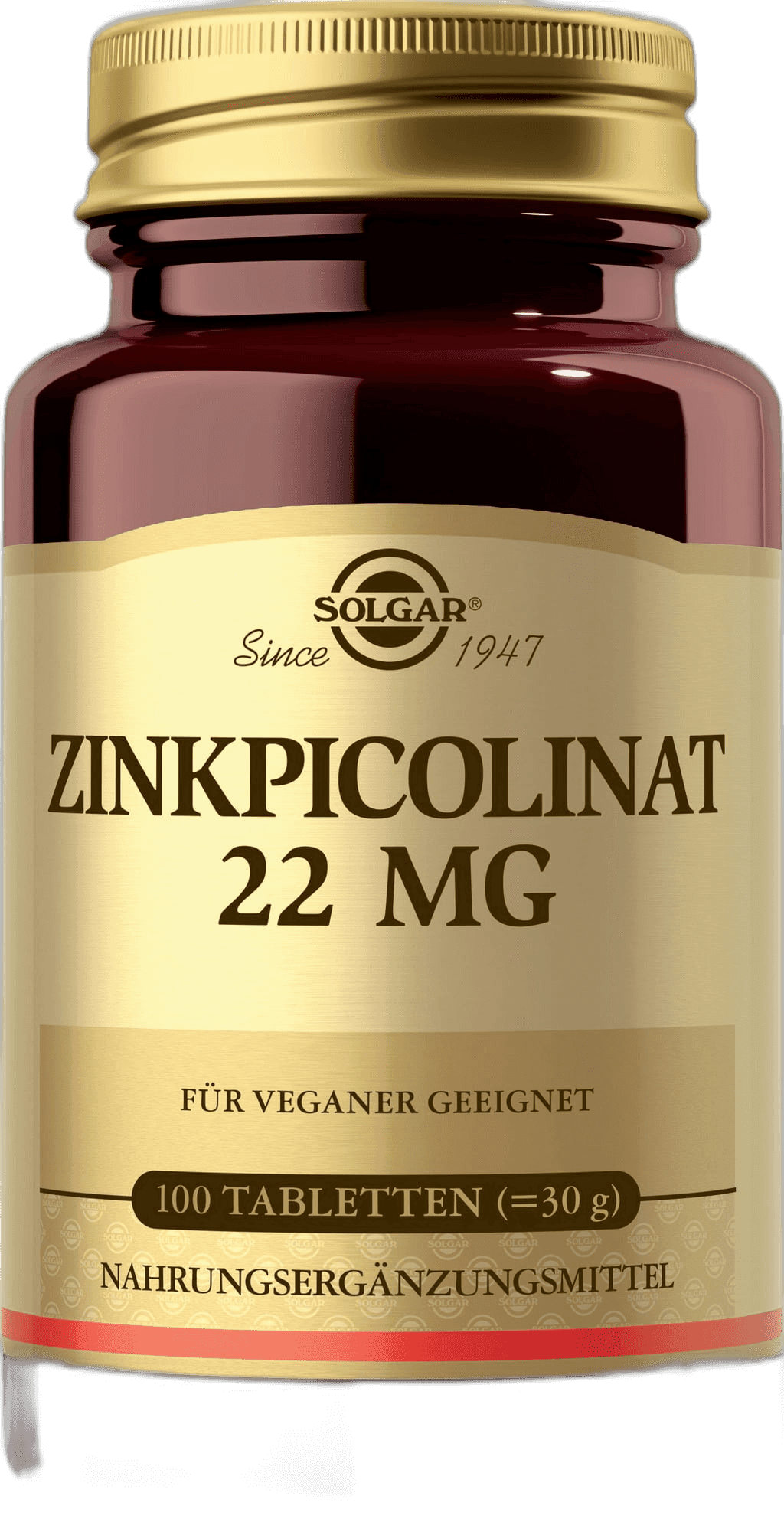 Imagen de ZINC PICOLINATO 22 MG 100 COMPRIMIDOS SOLGAR