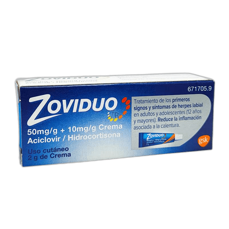 Imagen de ZOVIDUO 50 mg/g + 10 mg/g CREMA 1 TUBO 2 g